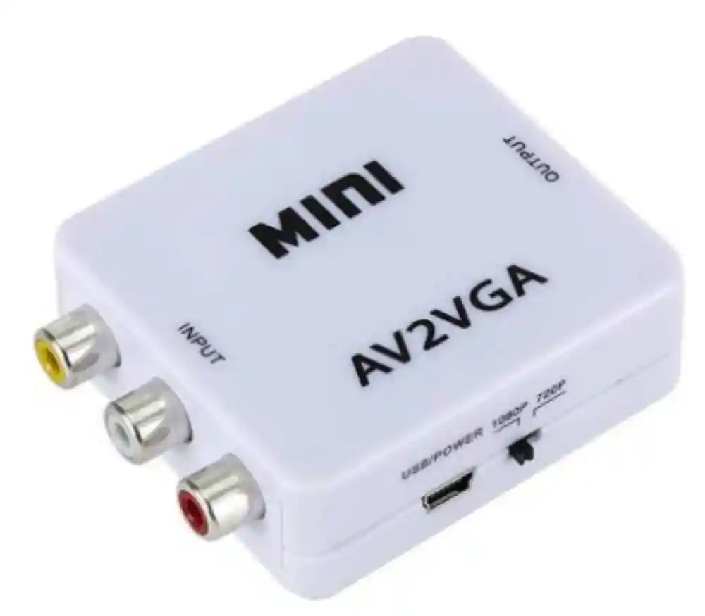 Adaptador Conversor RCA AV A VGA Activo Con Salida De Audio | Full HD Adaptador Conversor RCA AV A VGA Activo Con Salida De Audio | Full HD