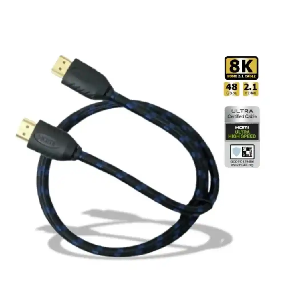 Cable HDMI 2.1 Ultra Certificado 8K 60Hz 4K 120Hz 48Gbps 1m LHDMI-2.1-1M Cable HDMI 2.1 Ultra Certificado 8K 60Hz 4K 120Hz 48Gbps 1m LHDMI-2.1-1M