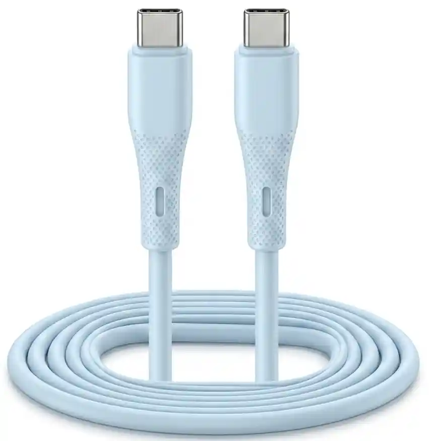 Cable Tipo C A Tipo C De Silicona 65W 5V-3A 1m | Colores Macaron Cable Tipo C A Tipo C De Silicona 65W 5V-3A 1m | Colores Macaron