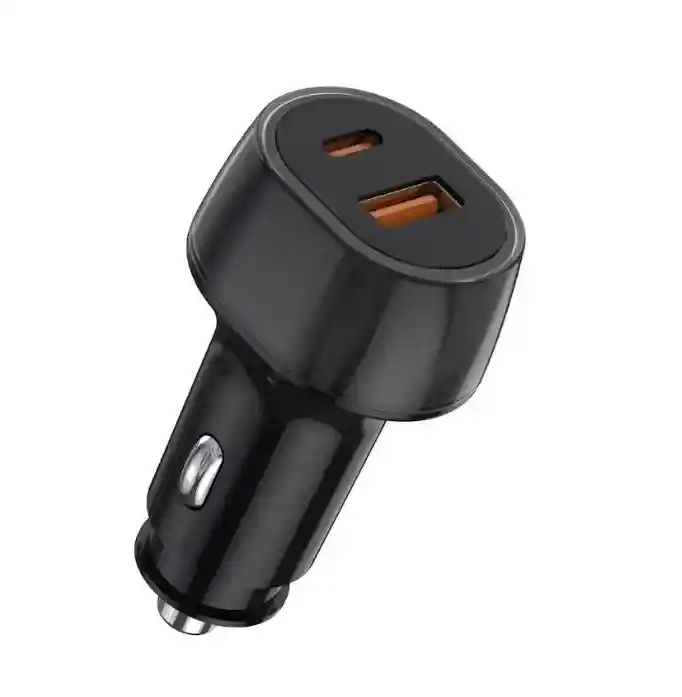 Cargador Para Auto Turbo 48W Transparente CAR-34 | USB-C PD PPS USB-A QC