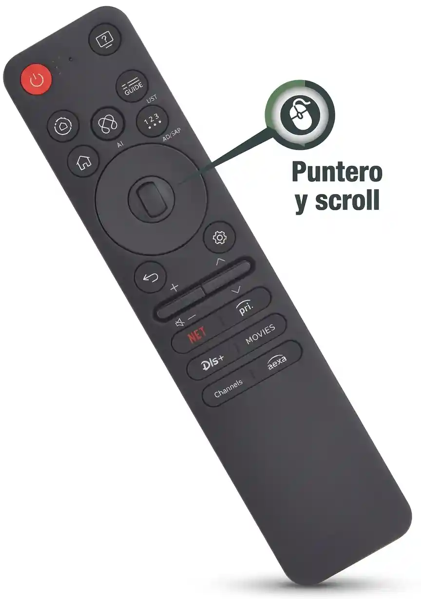 Control remoto Bluetooth por Voz y Puntero TV Led Smart 318 LG