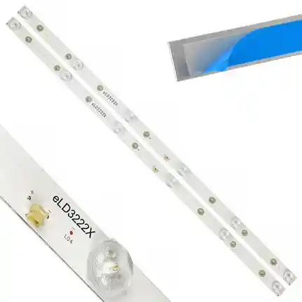 Kit 2 Tiras LED Backlight TV eLD3222X - 569mm 3V Kit 2 Tiras LED Backlight TV eLD3222X - 569mm 3V
