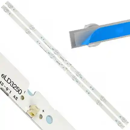 Kit 2 Tiras LED Backlight TV eLD3250 - 618mm 3V Kit 2 Tiras LED Backlight TV eLD3250 - 618mm 3V