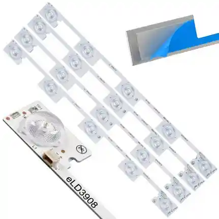 Kit 4 Tiras LED Backlight TV eLD3908 - 307mm 6V Kit 4 Tiras LED Backlight TV eLD3908 - 307mm 6V