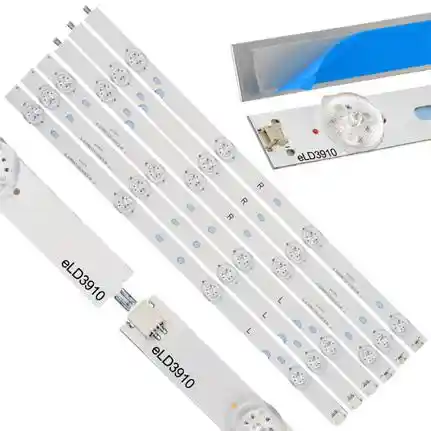 Kit 6 Tiras LED Backlight TV eLD3910 - 375mm 3V Kit 6 Tiras LED Backlight TV eLD3910 - 375mm 3V