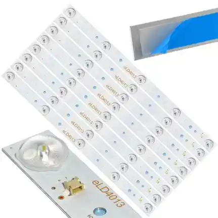 Kit 8 Tiras LED Backlight TV eLD4013 - 348mm 3V Kit 8 Tiras LED Backlight TV eLD4013 - 348mm 3V