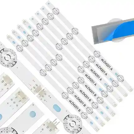 Kit 8 Tiras LED Backlight TV eLD4201 - 400mm/426mm 6V Kit 8 Tiras LED Backlight TV eLD4201 - 400mm/426mm 6V