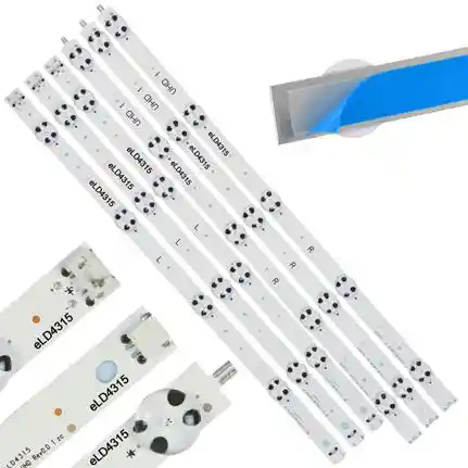 Kit 6 Tiras LED Backlight TV eLD4315 - 405mm/435mm 3V Kit 6 Tiras LED Backlight TV eLD4315 - 405mm/435mm 3V