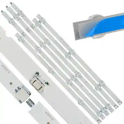 Kit 6 Tiras LED Backlight TV eLD4316 - 351mm/420mm 3V Kit 6 Tiras LED Backlight TV eLD4316 - 351mm/420mm 3V