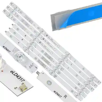 Kit 6 Tiras LED Backlight TV eLD4317 - 423mm/358mm 3V Kit 6 Tiras LED Backlight TV eLD4317 - 423mm/358mm 3V