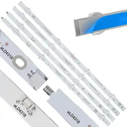Kit 4 Tiras LED Backlight TV eLD4318 - 404mm/403mm 3V Kit 4 Tiras LED Backlight TV eLD4318 - 404mm/403mm 3V