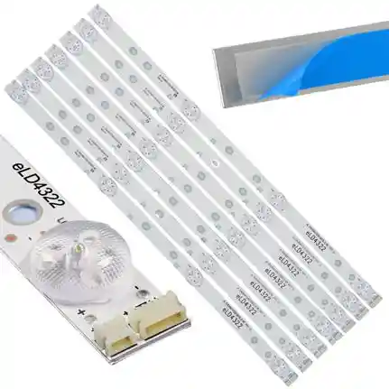 Kit 7 Tiras LED Backlight TV eLD4322 - 402mm 3V Kit 7 Tiras LED Backlight TV eLD4322 - 402mm 3V