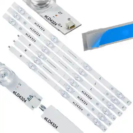 Kit 6 Tiras LED Backlight TV eLD4324 - 431mm/355mm 3V Kit 6 Tiras LED Backlight TV eLD4324 - 431mm/355mm 3V