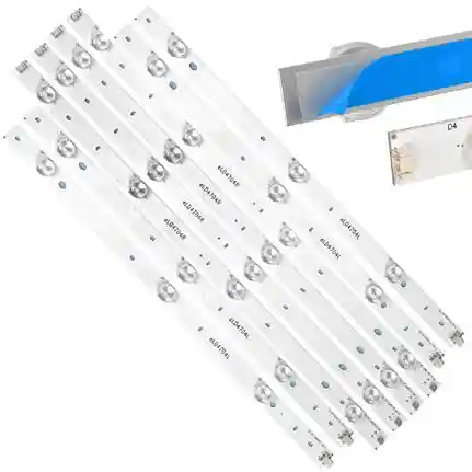 Kit 8 Tiras LED Backlight TV eLD4704 - 483mm/421mm 6V Kit 8 Tiras LED Backlight TV eLD4704 - 483mm/421mm 6V