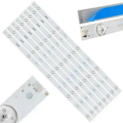 Kit 8 Tiras LED Backlight TV eLD4901 - 476mm 3V Kit 8 Tiras LED Backlight TV eLD4901 - 476mm 3V