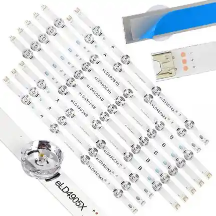 Kit 10 Tiras LED Backlight TV eLD4905X - 458mm/568mm 6V Kit 10 Tiras LED Backlight TV eLD4905X - 458mm/568mm 6V