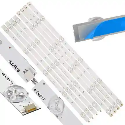 Kit 8 Tiras LED Backlight TV eLD4913 - 492mm/448mm 3V Kit 8 Tiras LED Backlight TV eLD4913 - 492mm/448mm 3V