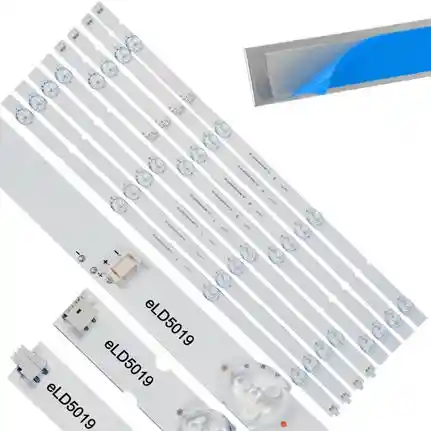 Kit 8 Tiras LED Backlight TV eLD5019 - 463mm 3V Kit 8 Tiras LED Backlight TV eLD5019 - 463mm 3V