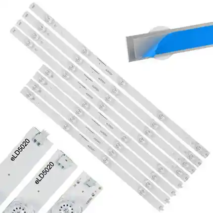 Kit 8 Tiras LED Backlight TV eLD5020 - 420mm/526mm 3V Kit 8 Tiras LED Backlight TV eLD5020 - 420mm/526mm 3V