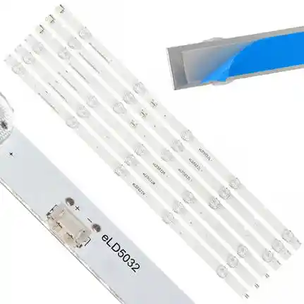 Kit 6 Tiras LED Backlight TV eLD5032 - 476mm/470mm 3V Kit 6 Tiras LED Backlight TV eLD5032 - 476mm/470mm 3V