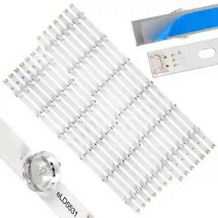 Kit 14 Tiras LED Backlight TV eLD5531 - 548mm/593mm 3V Kit 14 Tiras LED Backlight TV eLD5531 - 548mm/593mm 3V