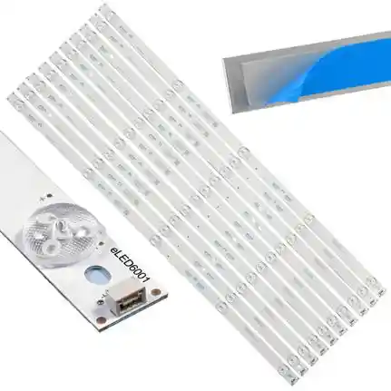 Kit 10 Tiras LED Backlight TV eLD6001 - 620mm 3V Kit 10 Tiras LED Backlight TV eLD6001 - 620mm 3V