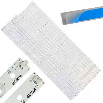 Kit 16 Tiras LED Backlight TV eLD6504 - 672mm/655mm 3V Kit 16 Tiras LED Backlight TV eLD6504 - 672mm/655mm 3V