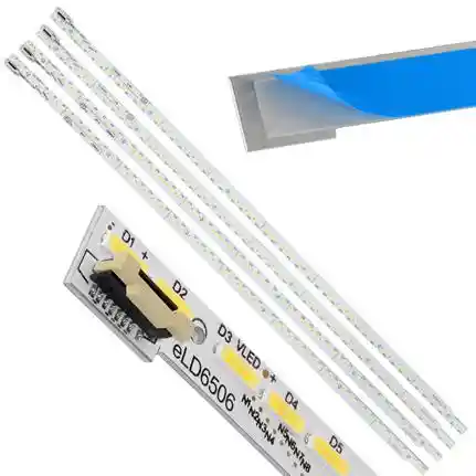 Kit 4 Tiras LED Backlight TV eLD6506 - 406mm 6V Kit 4 Tiras LED Backlight TV eLD6506 - 406mm 6V