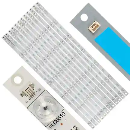 Kit 12 Tiras LED Backlight TV eLD6510 - 630mm 6V Kit 12 Tiras LED Backlight TV eLD6510 - 630mm 6V
