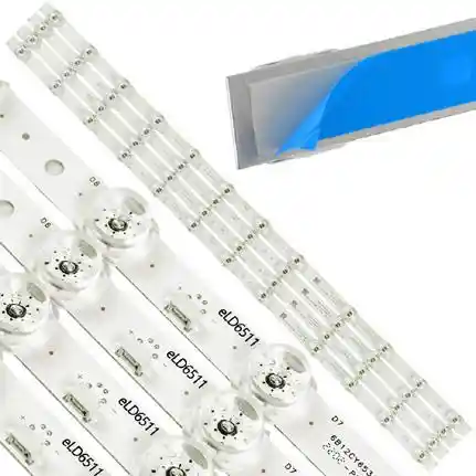 Kit 4 Tiras LED Backlight TV eLD6511 - 650mm 6V Kit 4 Tiras LED Backlight TV eLD6511 - 650mm 6V
