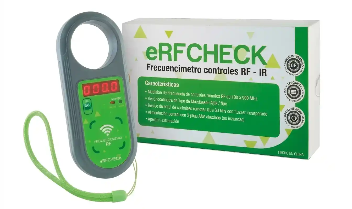 Frecuencímetro Digital Portátil eRFCHECK 100-999 MHz Lector ASK/FSK e IR Frecuencímetro Digital Portátil eRFCHECK 100-999 MHz Lector ASK/FSK e IR