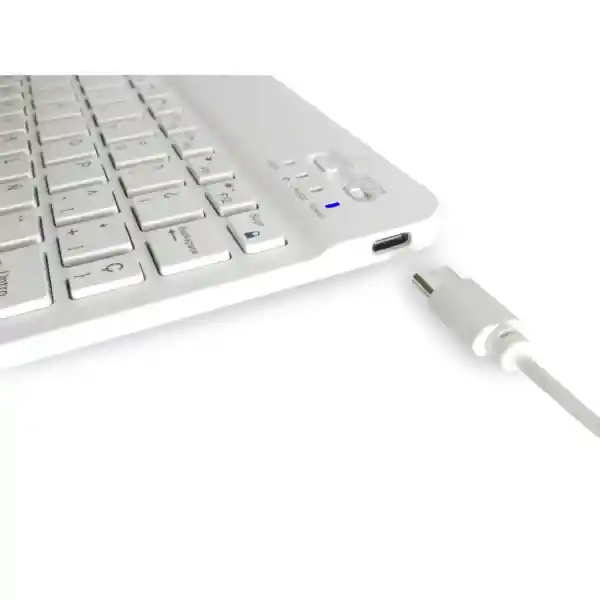 Teclado Inalámbrico Bluetooth Slim Blanco RDK-904-W Español | USB-C